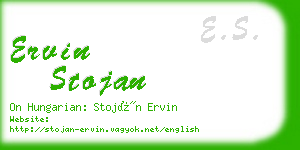 ervin stojan business card